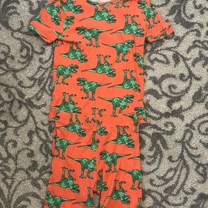 GAP Orange and Green Dinosaur Pajama Set